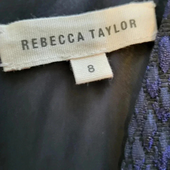 Rebecca Taylor V-Neck Snake Textured Bodice Jacquard Dress(8) - Picture 8 of 13